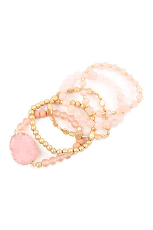 Druzy Stack Bracelet Set