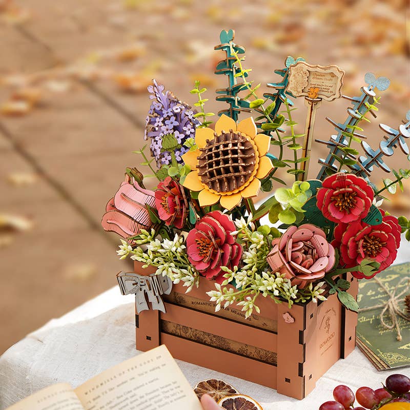 Bloom Box 3D Wooden Flower Puzzle