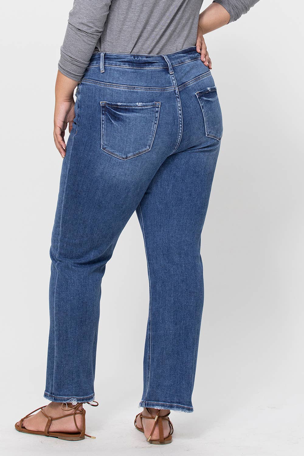 Shirley SUPER HIGH RISE ANKLE SLIM STRAIGHT JEANS