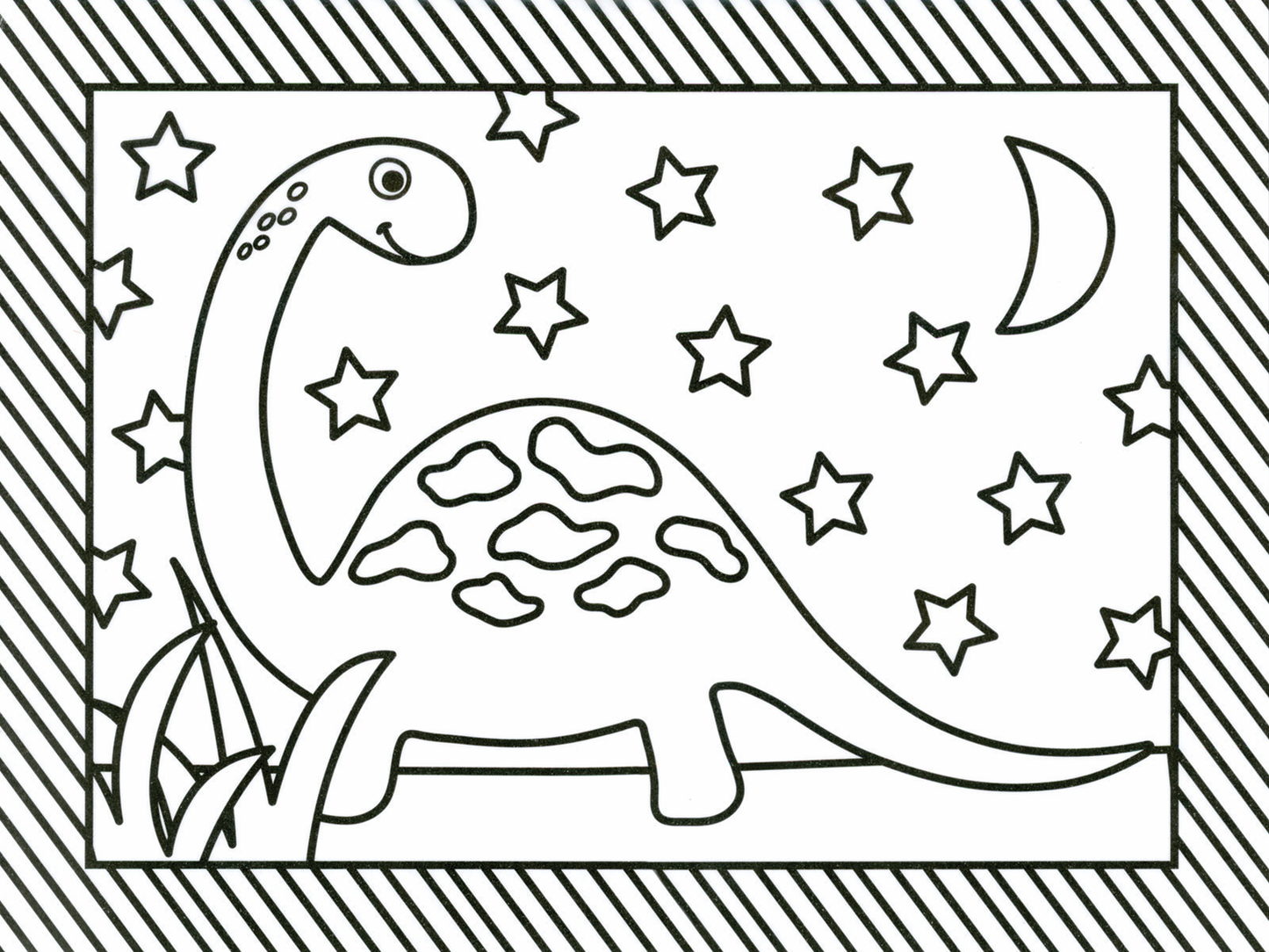 Dinosaurs Stained Glass Coloring