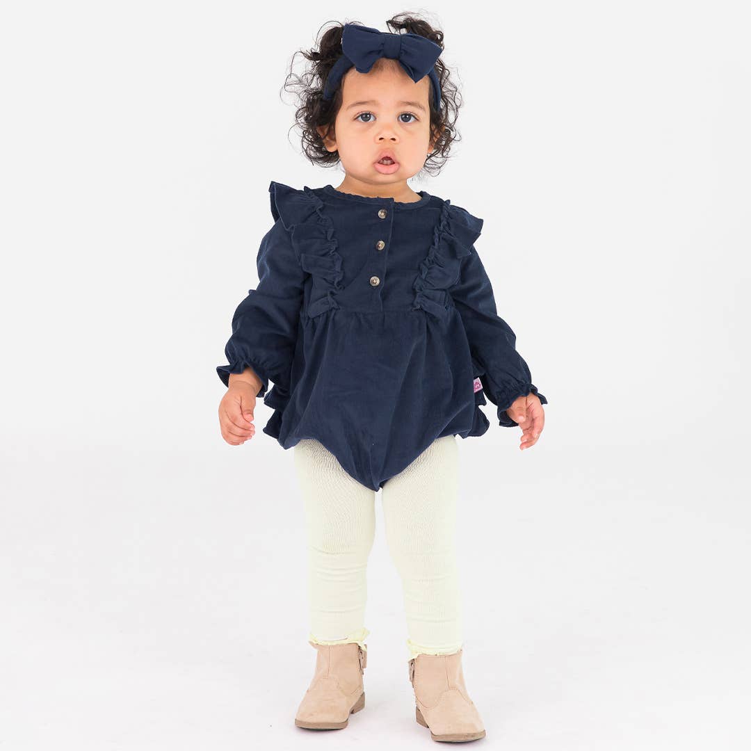 Ivory Footless Ruffle Tights