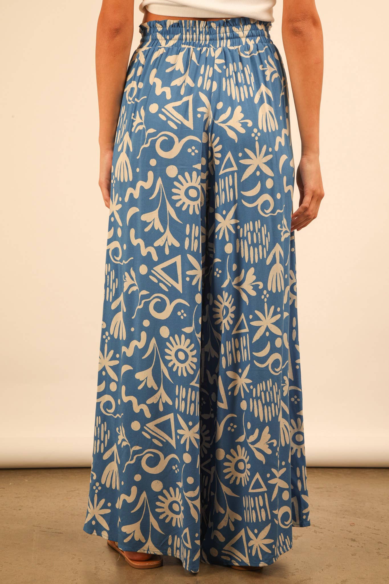 PL Printed Wide Leg Pants
