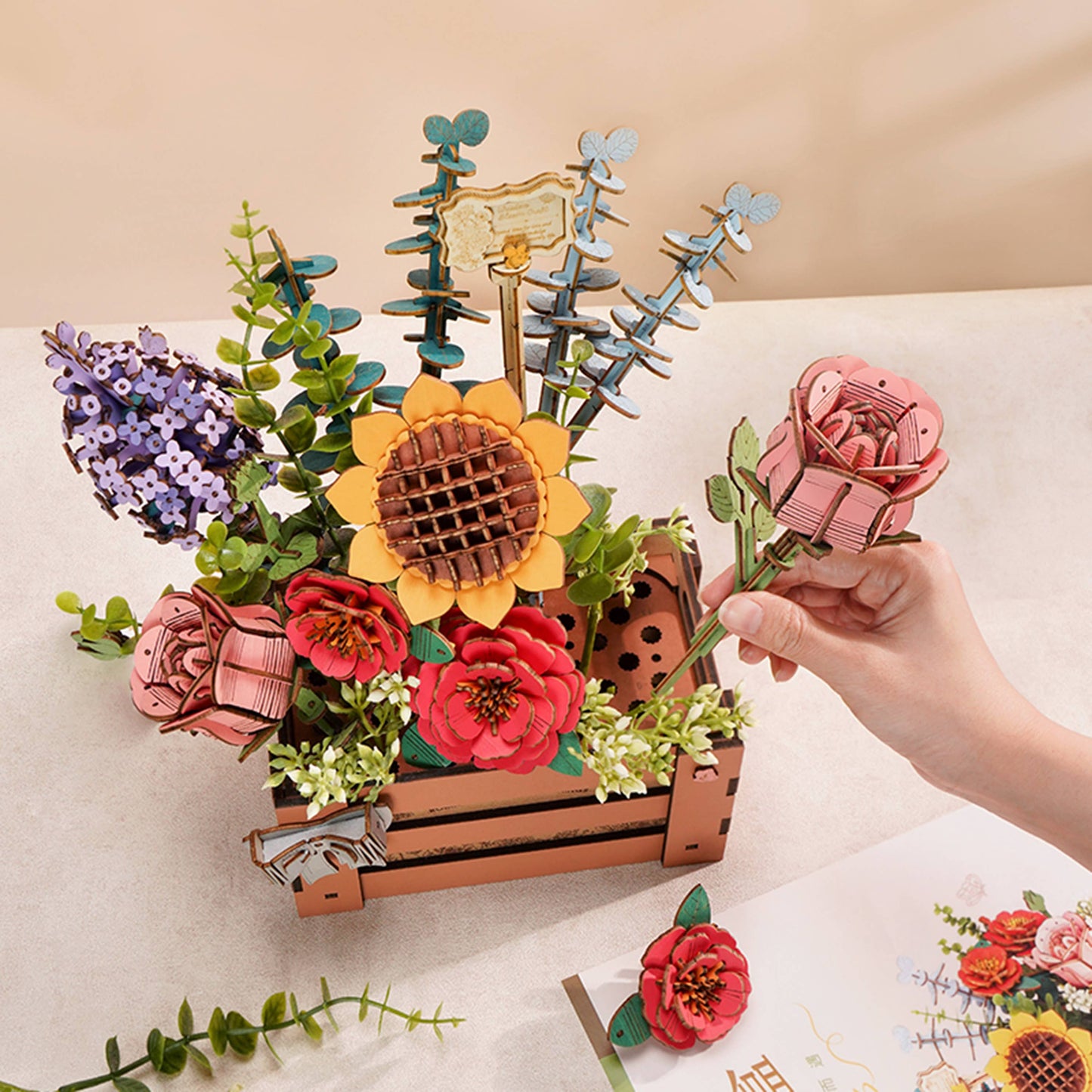 Bloom Box 3D Wooden Flower Puzzle