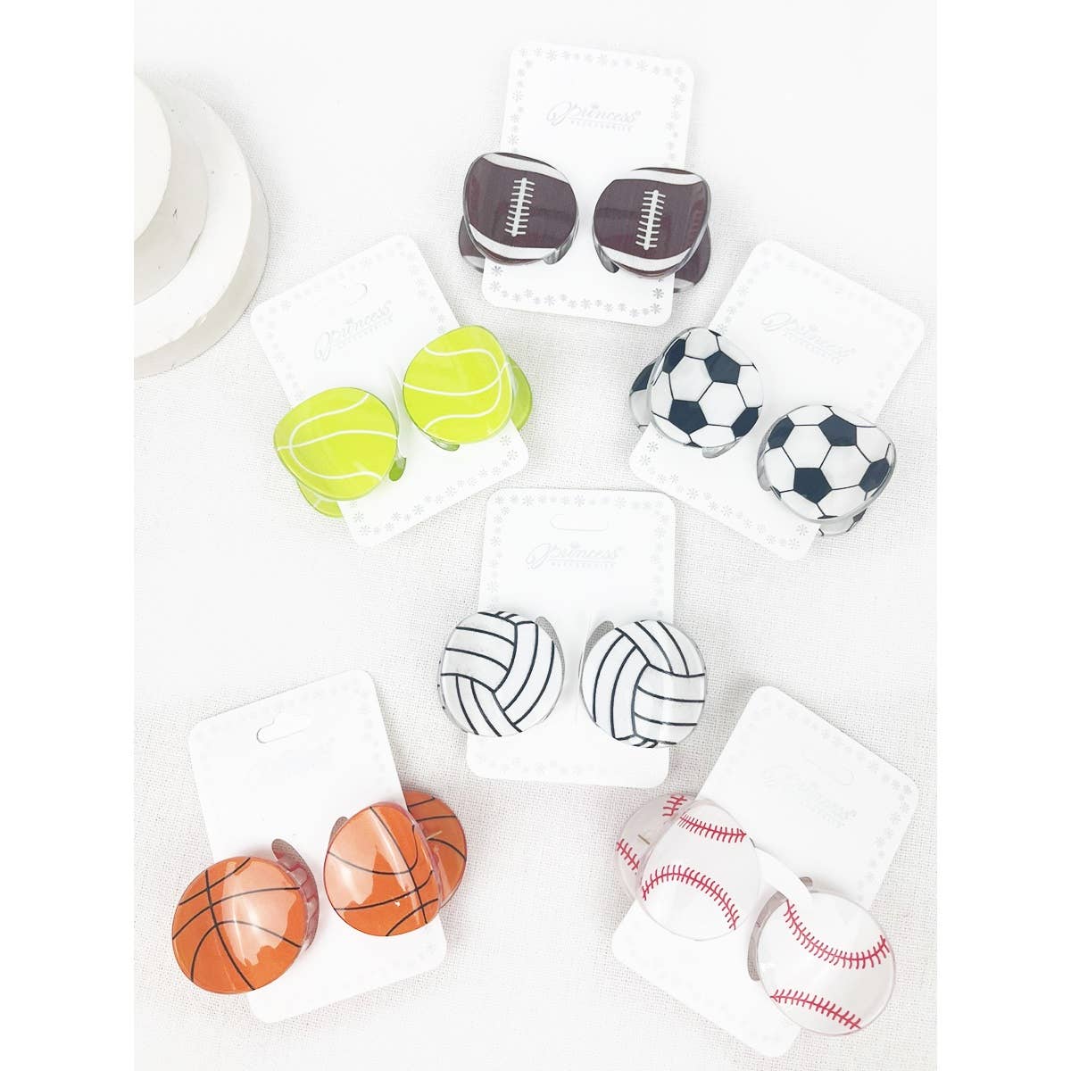 Sports Ball Hair Claw Clips