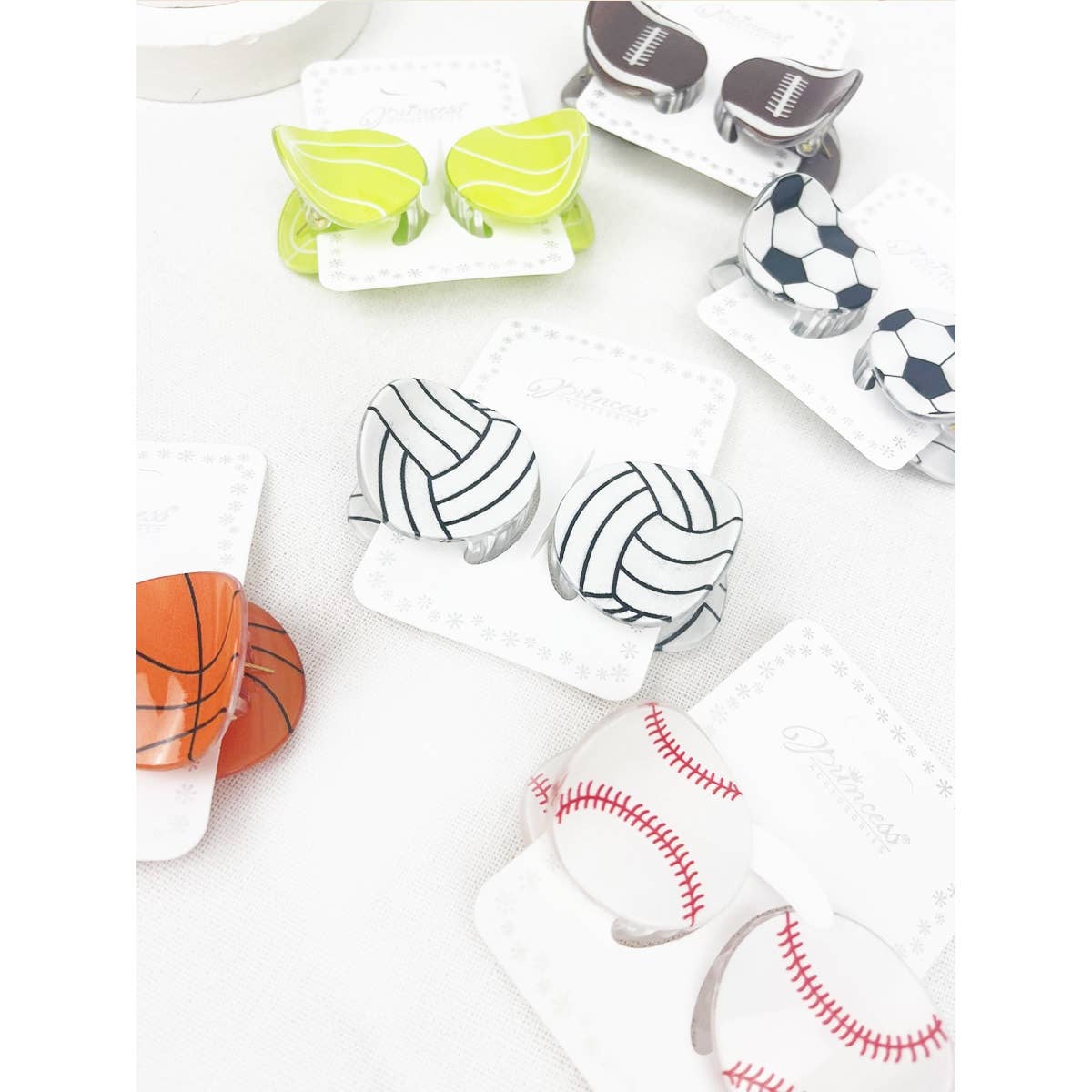 Sports Ball Hair Claw Clips