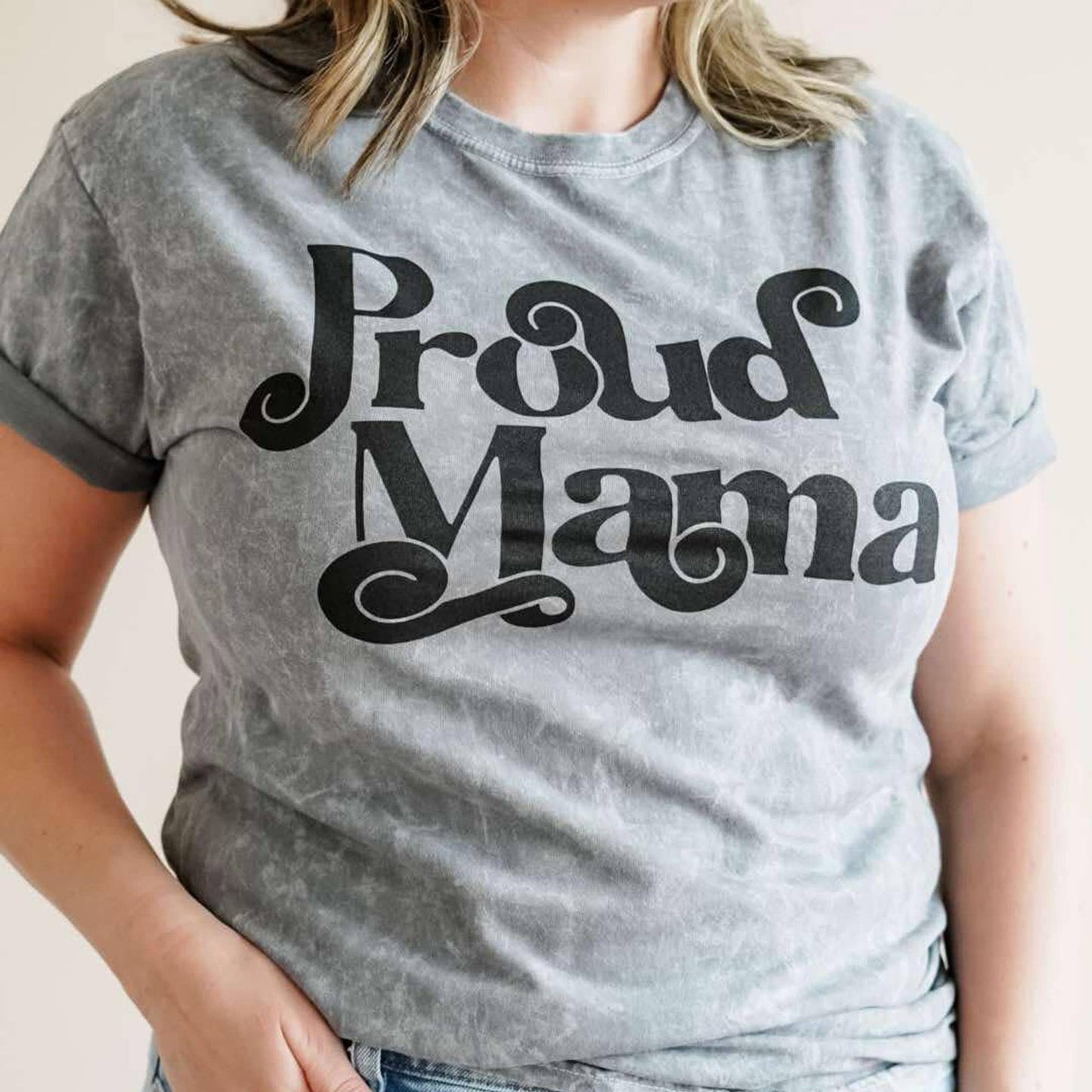 Proud Mama Mineral Wash Tee