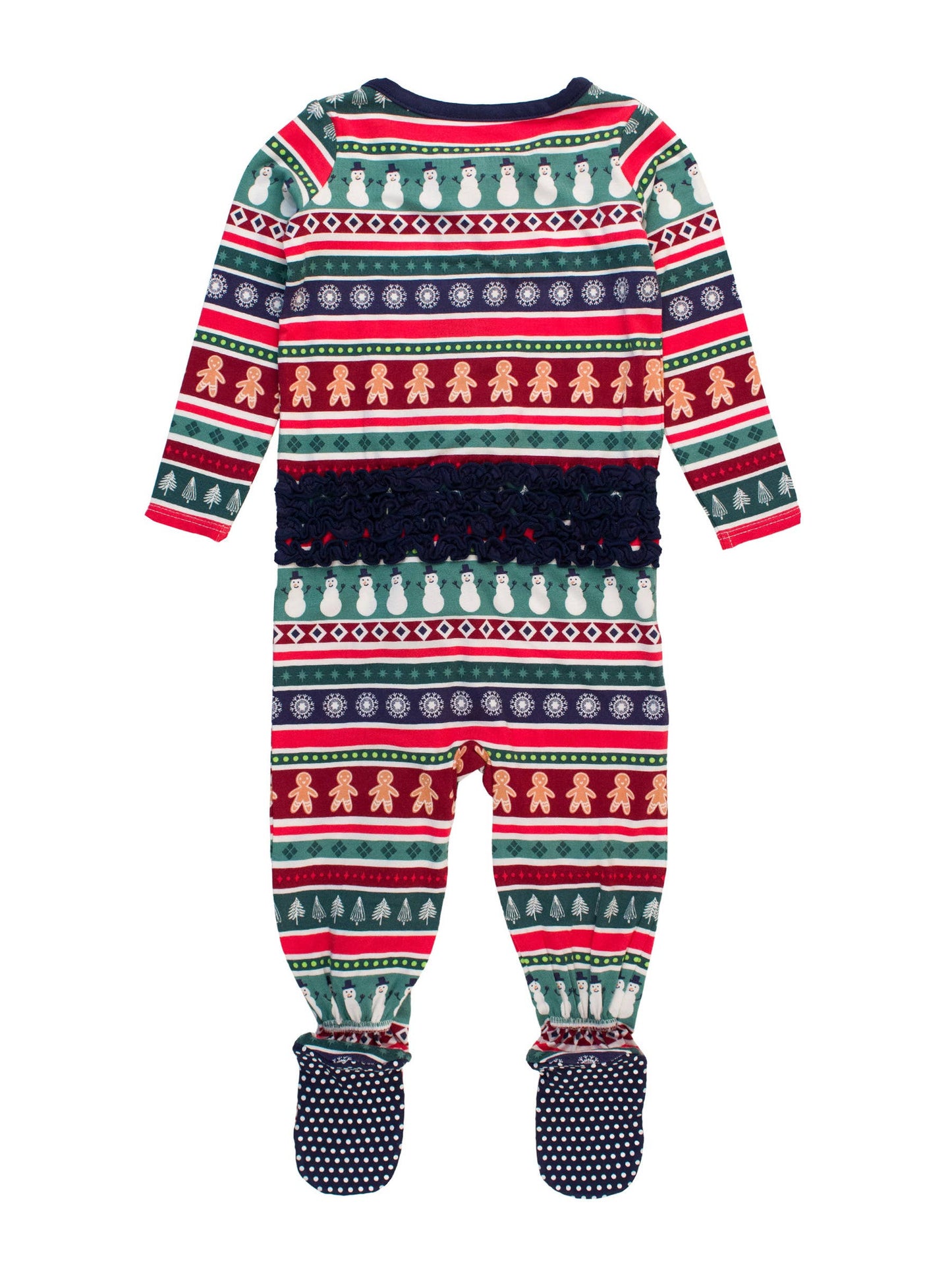 Fair Isle Friends Bamboo Footed Ruffle Pajama