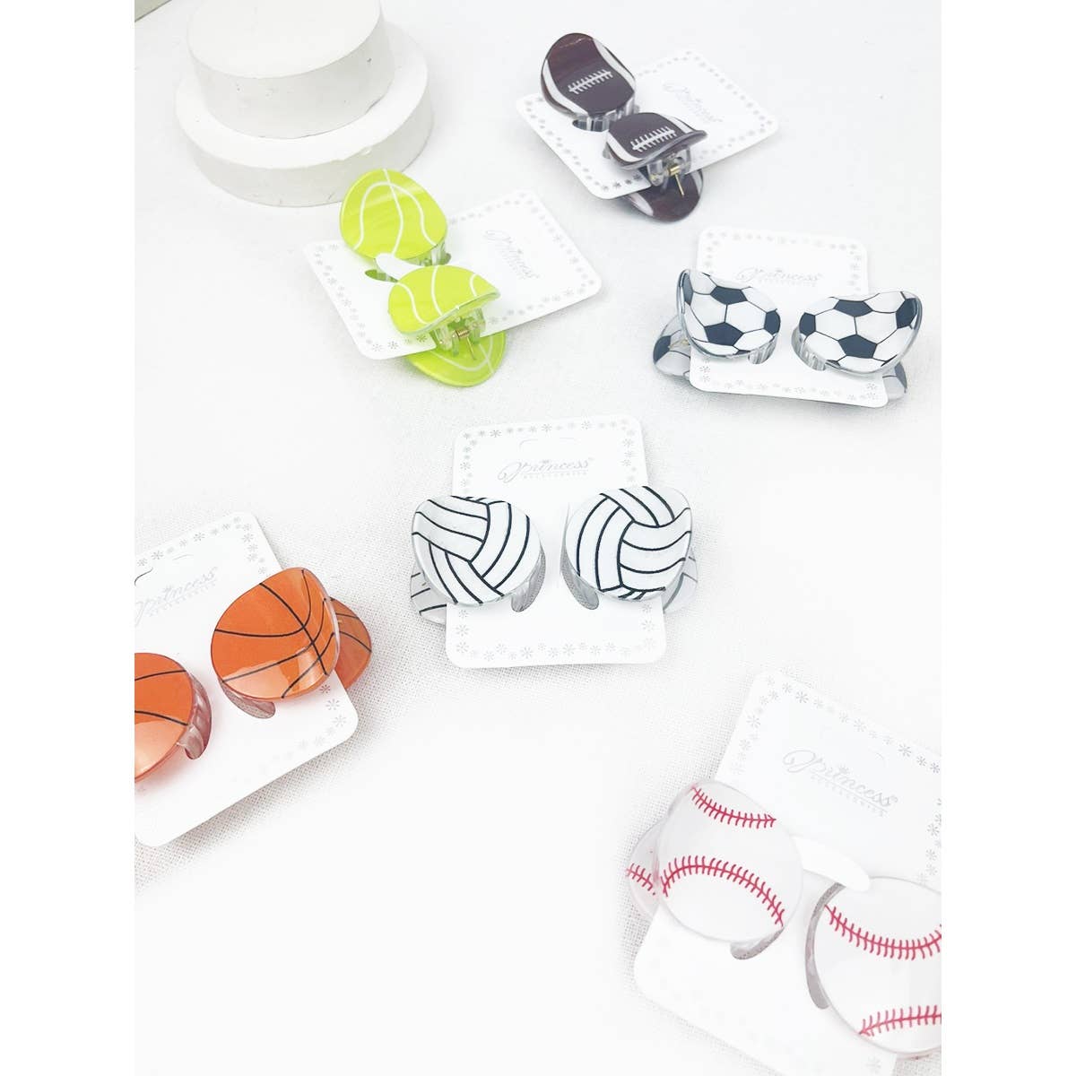 Sports Ball Hair Claw Clips