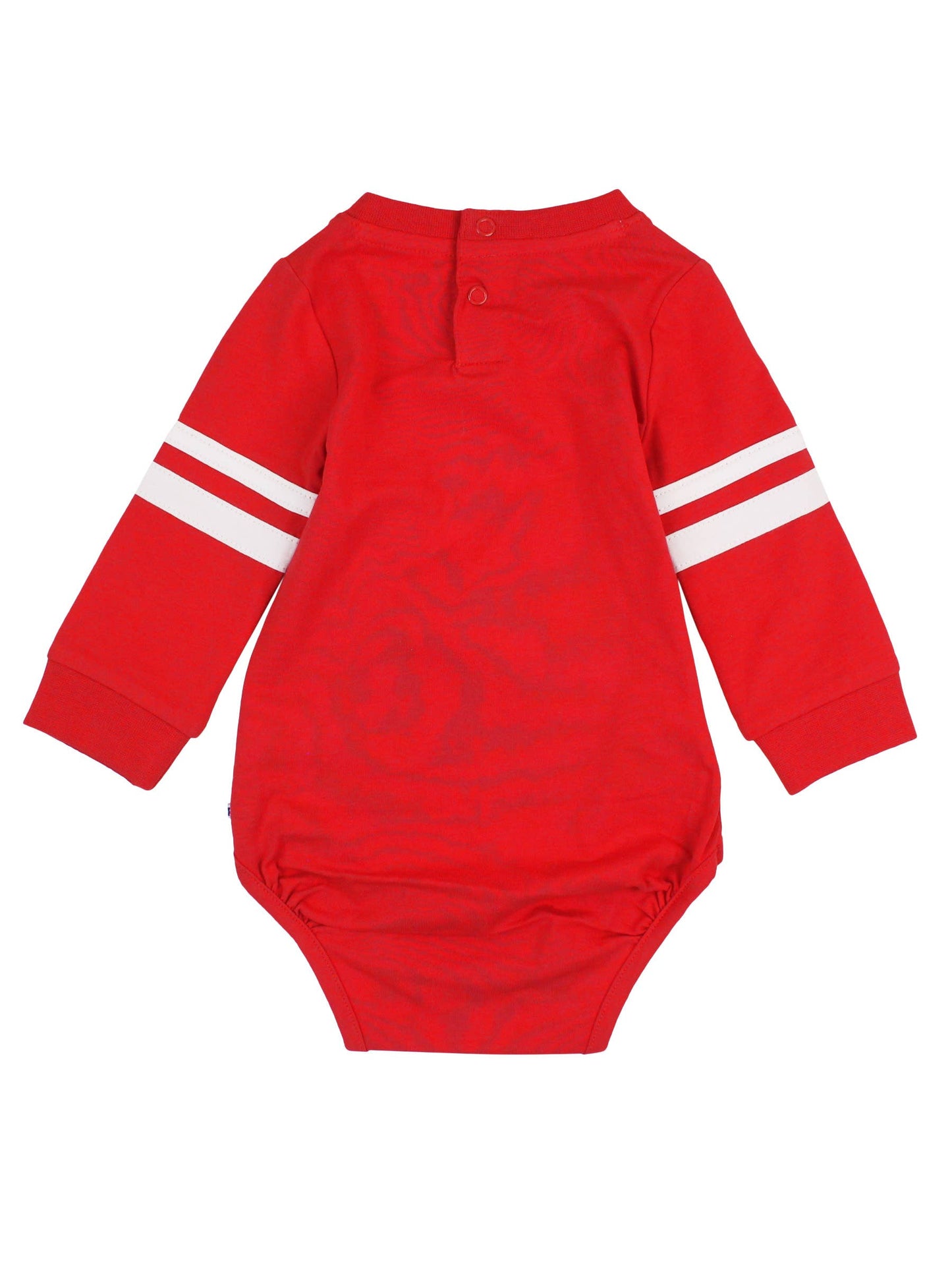 Red Racing Stripe Long Sleeve Bodysuit