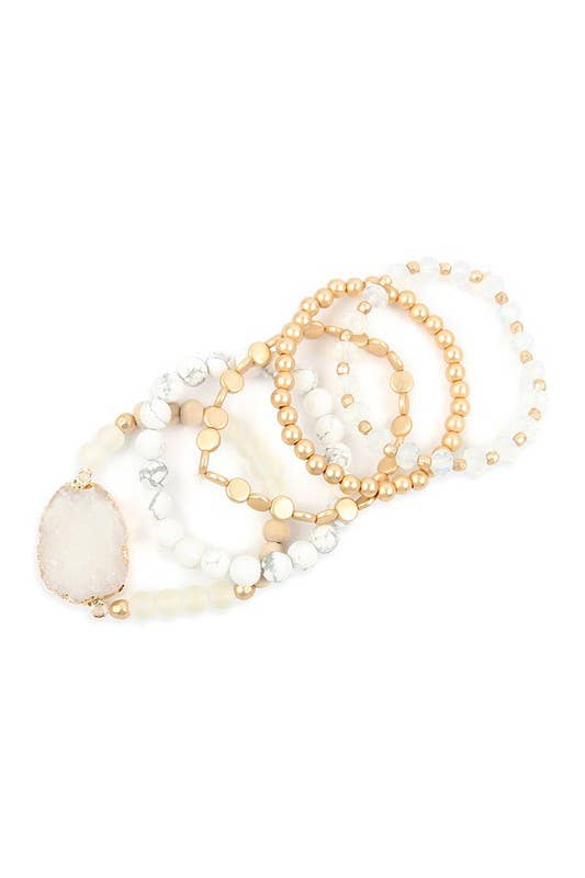 Druzy Stack Bracelet Set