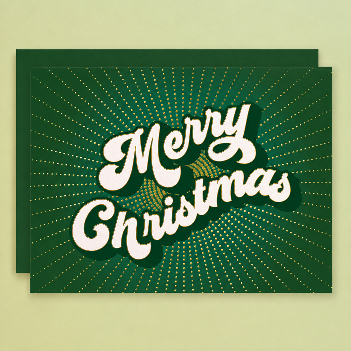 Merry Christmas Card - Gold Foil