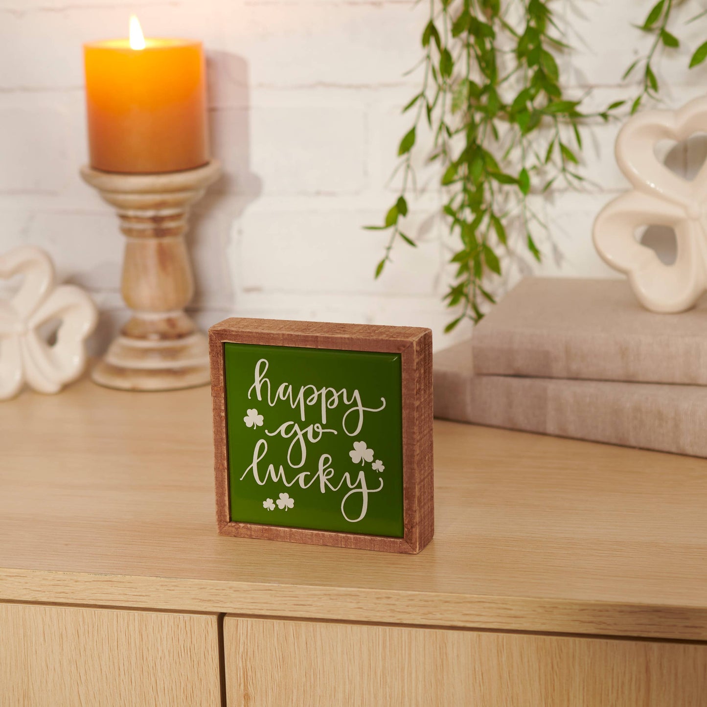 Happy Go Lucky Box Sign