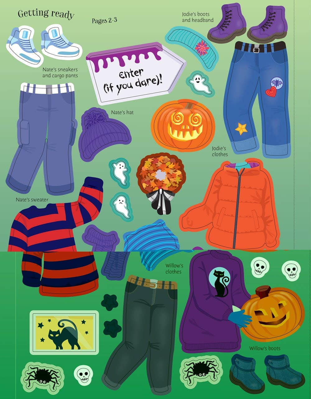 Halloween Party Sticker Dolly Dressing