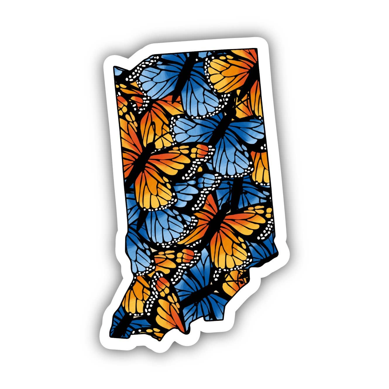 Indiana Butterfly Pattern Sticker