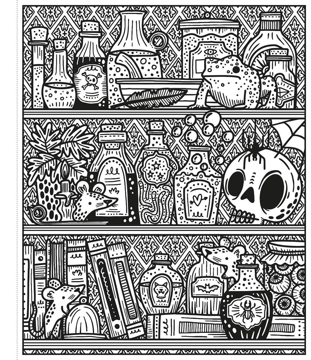 Halloween Magic Painting Book