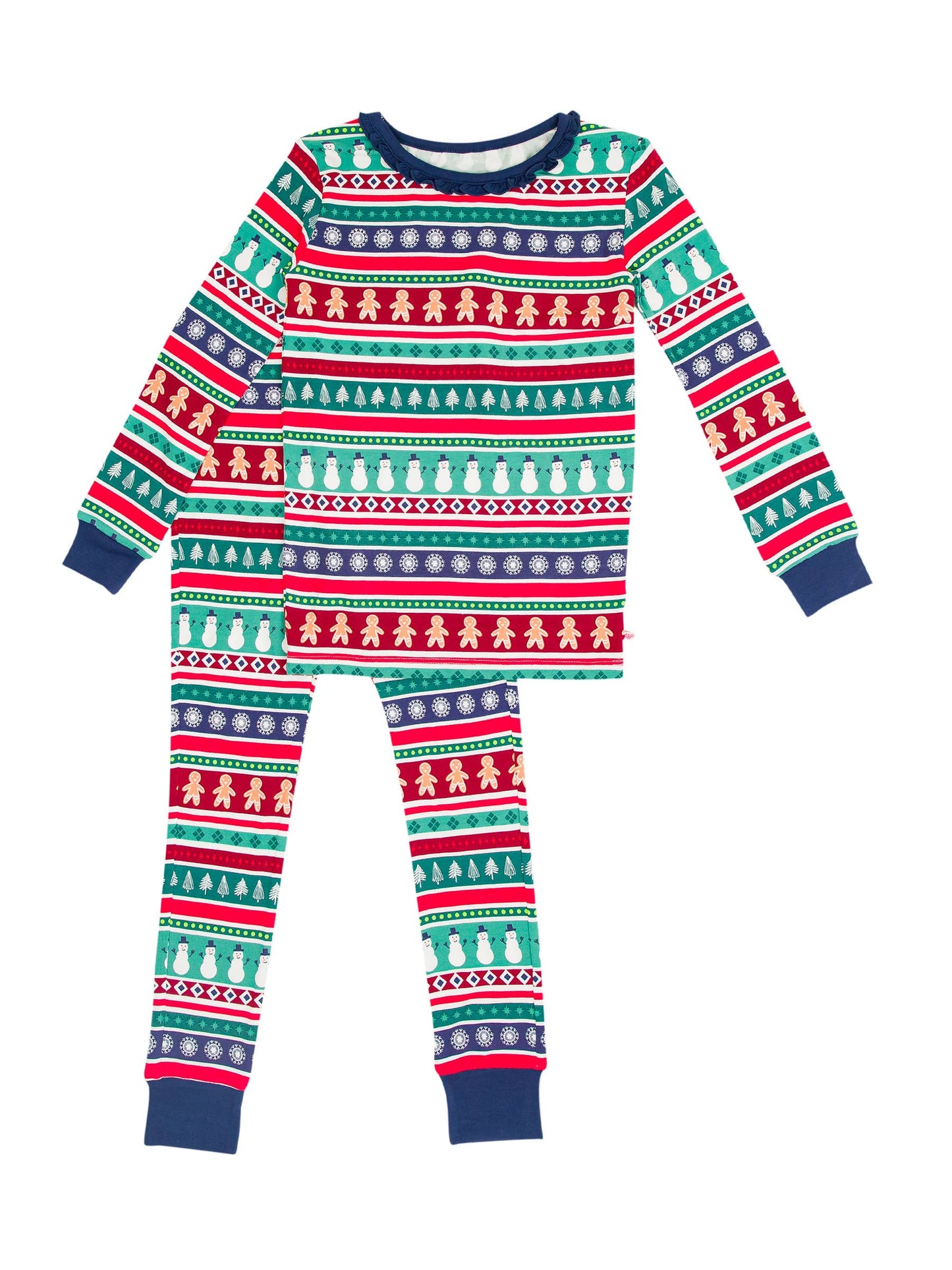 Fair Isle Friends Bamboo Ruffle Pajama Set