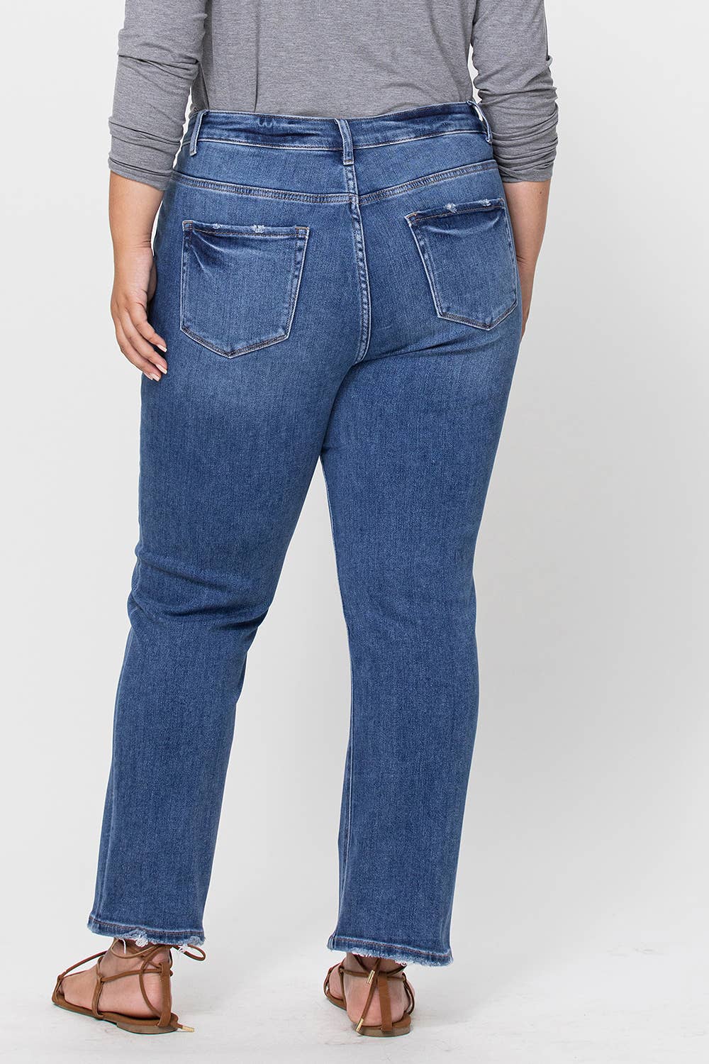 Shirley SUPER HIGH RISE ANKLE SLIM STRAIGHT JEANS