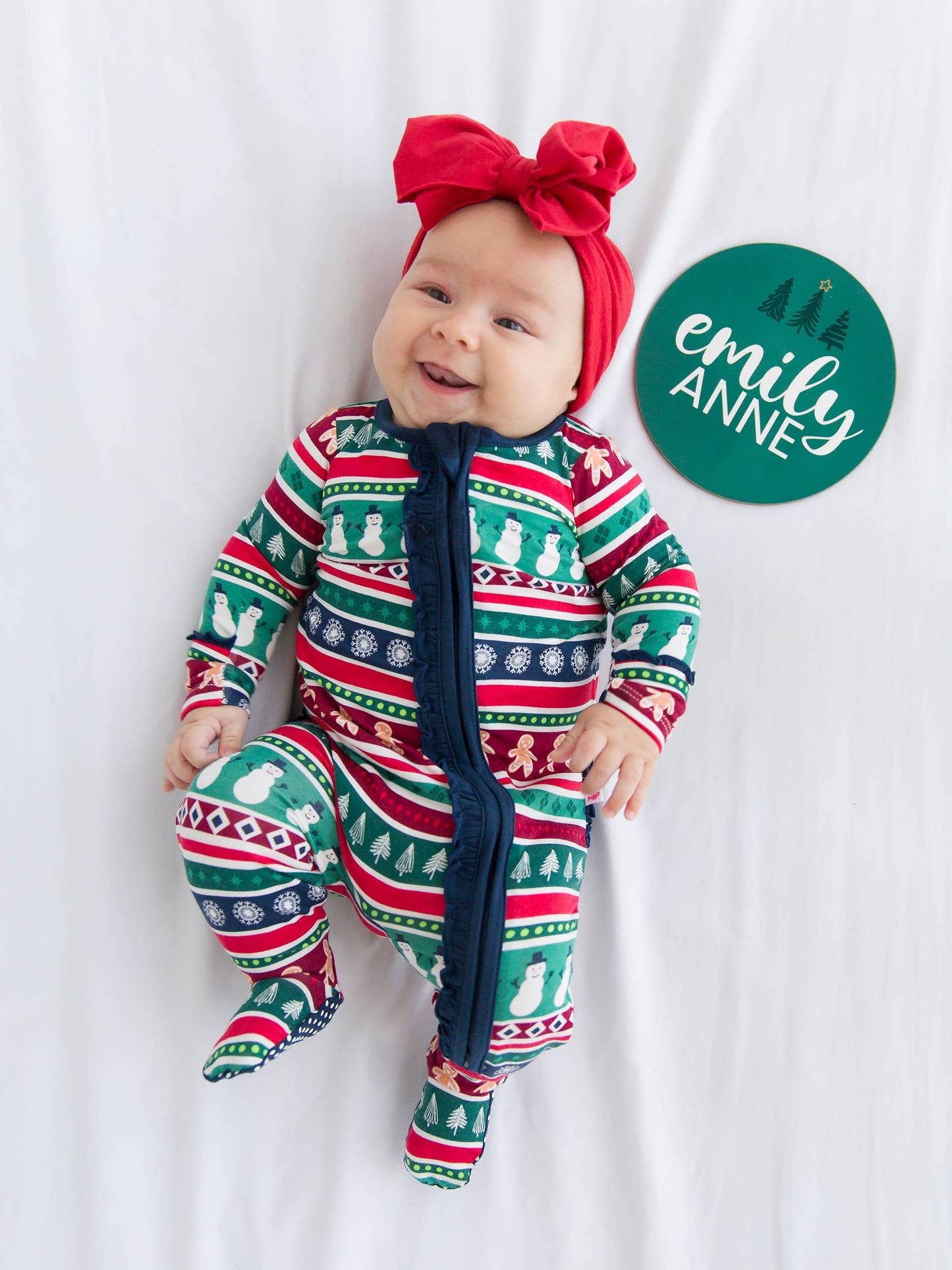 Fair Isle Friends Bamboo Footed Ruffle Pajama