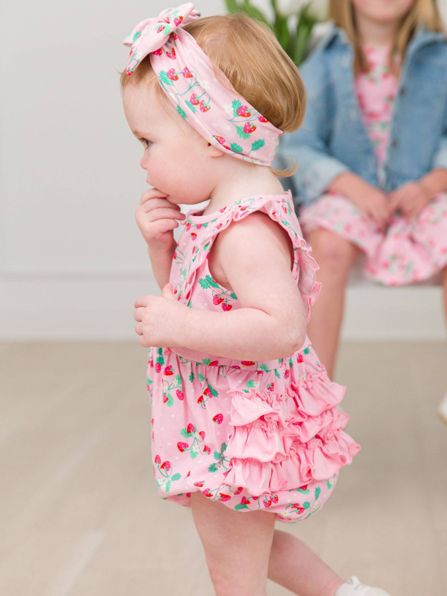 Sweet As Strawberries Tank Waterfall Romper