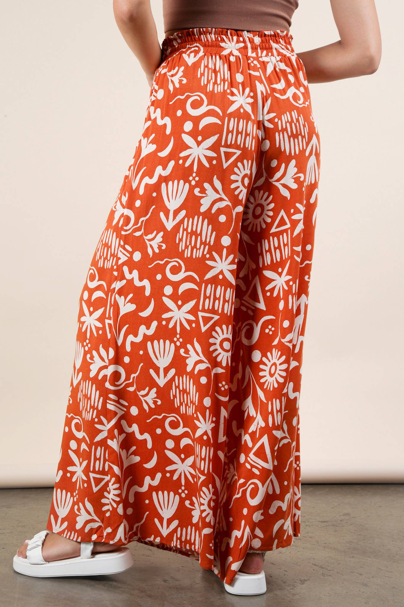 PL Printed Wide Leg Pants