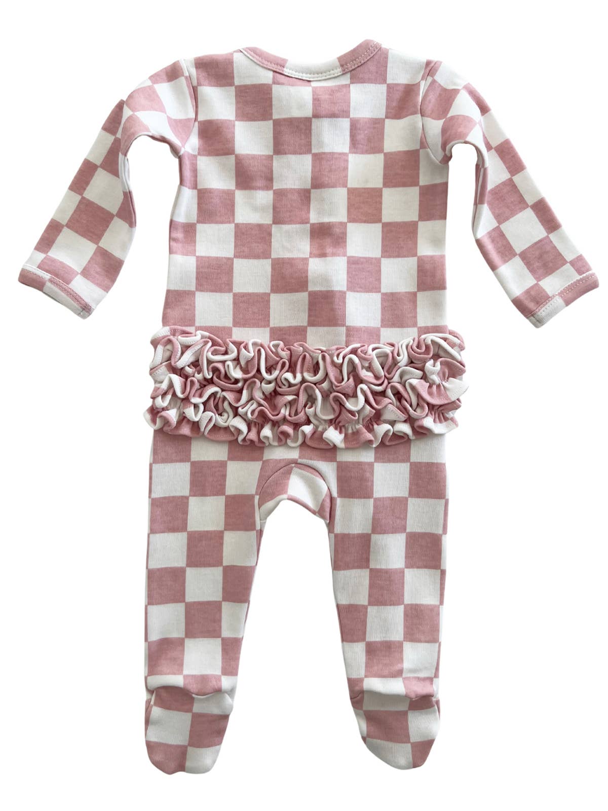 Strawberry Shortcake Checkerboard Frill Zip Footie