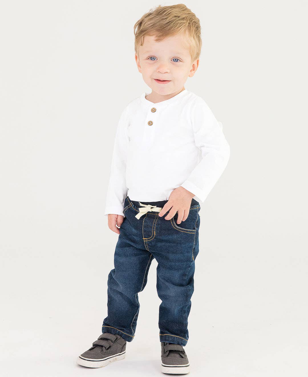 Medium Wash Pull-on Jeans