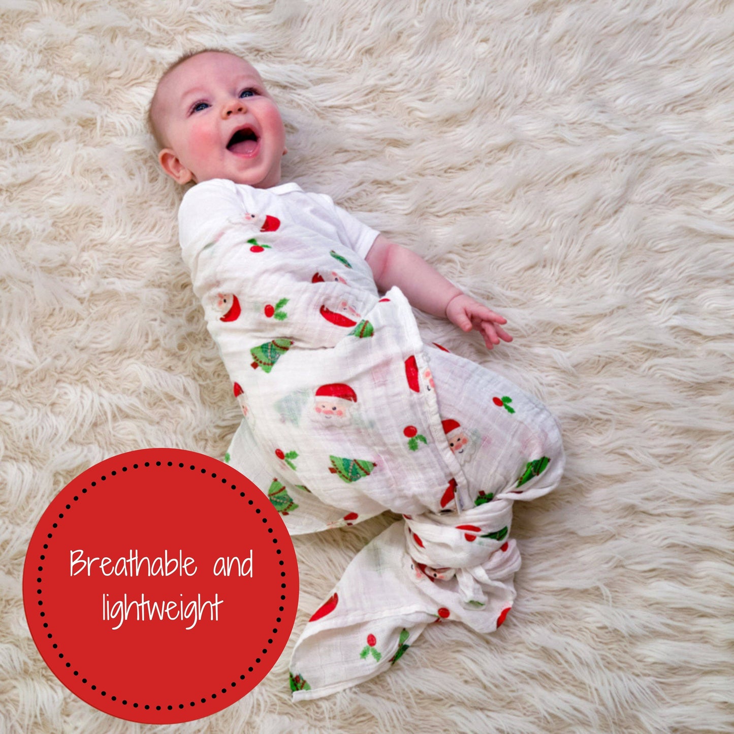 Santa Claus is Coming to Town Christmas Swaddle Blanket