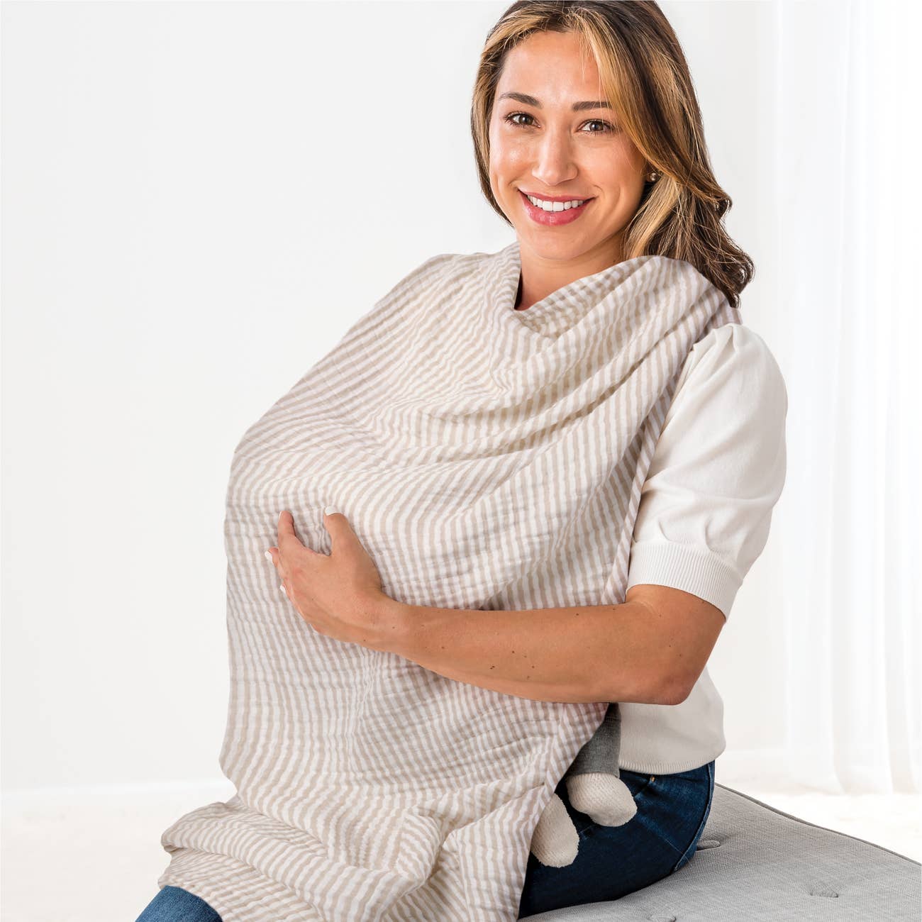 Chai Stripes Breastfeeding Boss