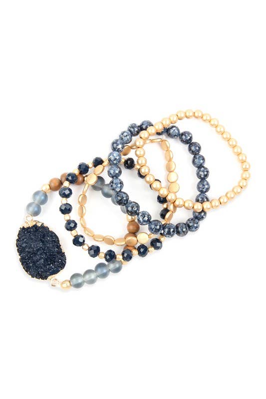 Druzy Stack Bracelet Set
