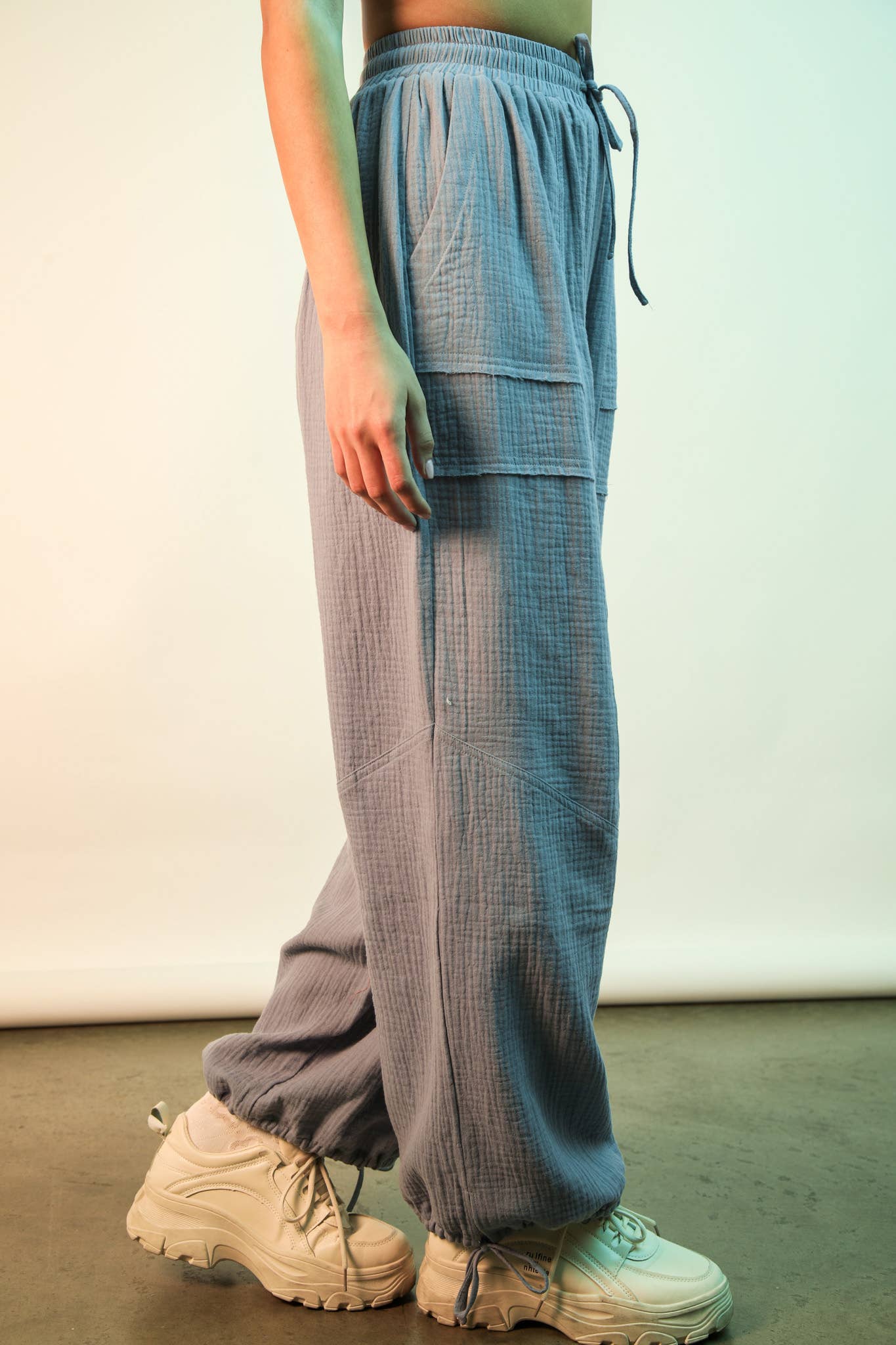 PL Wide Leg Gauze Pants