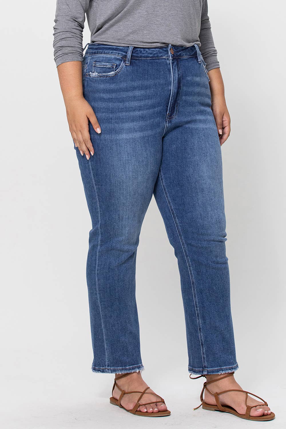 Shirley SUPER HIGH RISE ANKLE SLIM STRAIGHT JEANS