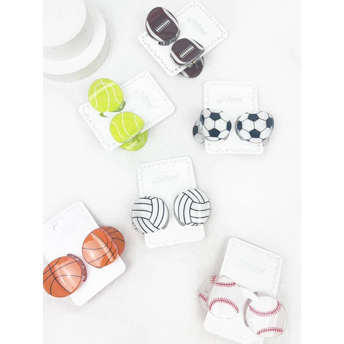 Sports Ball Hair Claw Clips