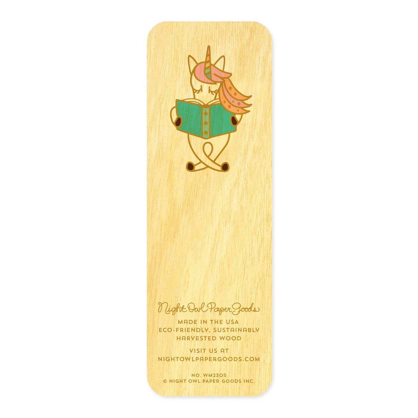 Reading Unicorn Bookmark Birthday Card