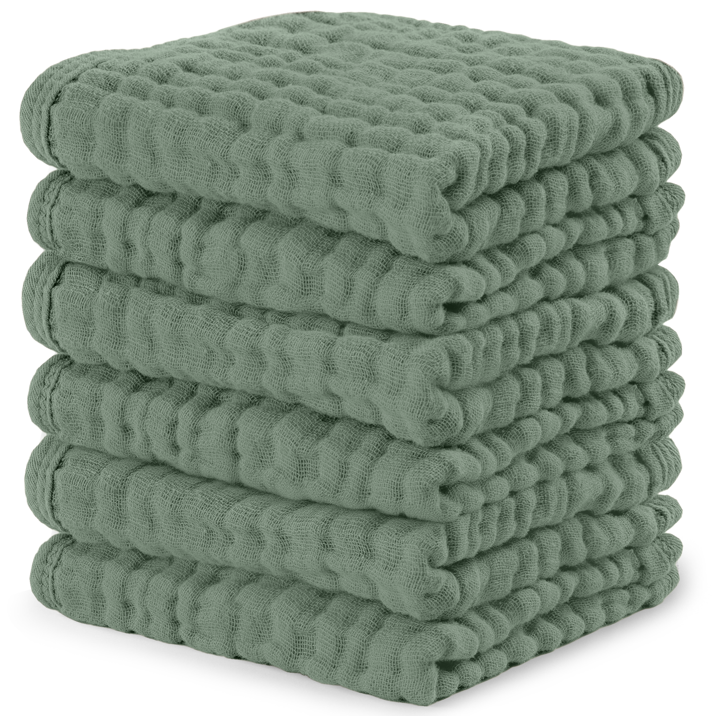 Baby Washcloths 100% Muslin Cotton by Comfy Cubs