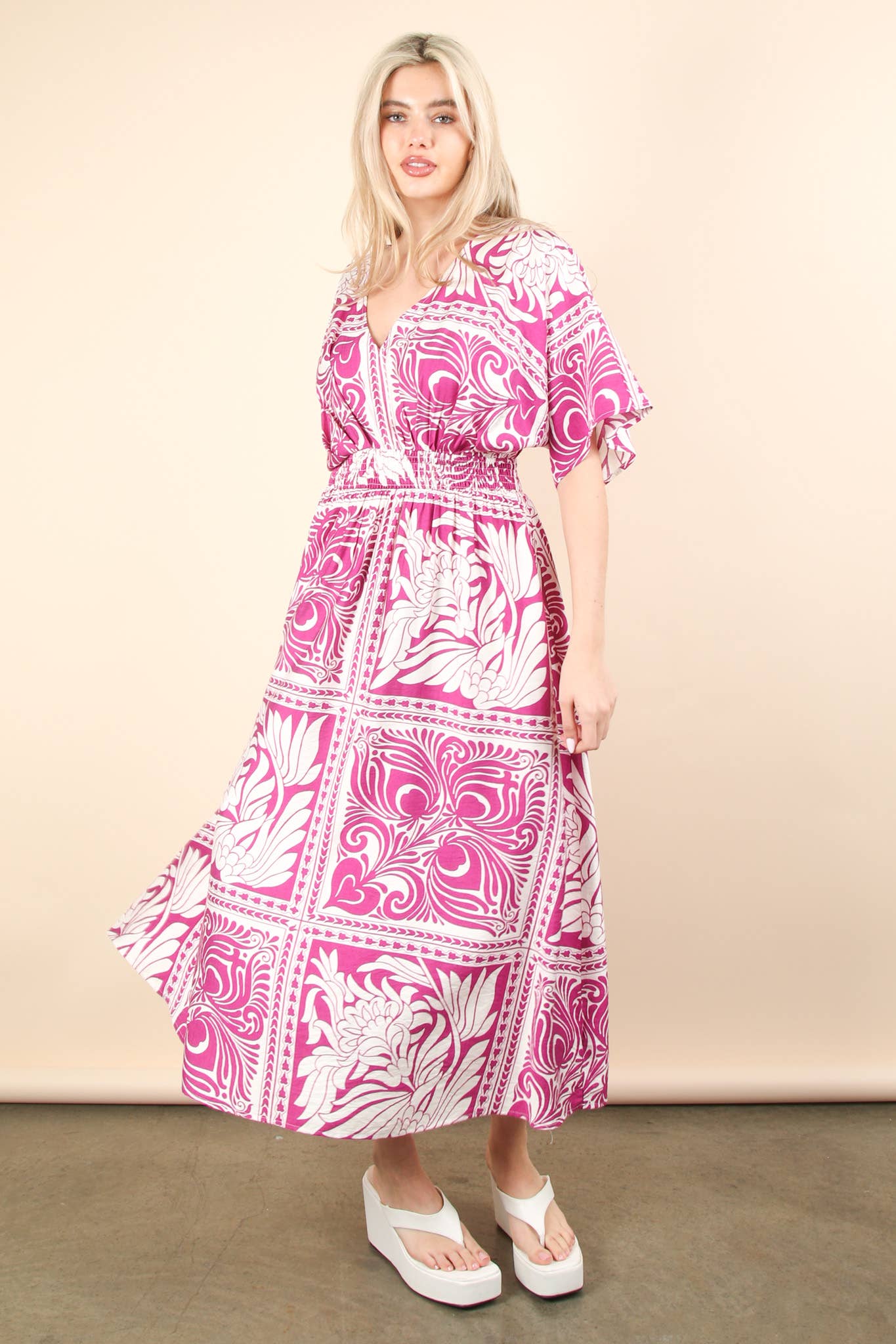 PL Bell Sleeve Woven Mini Dress