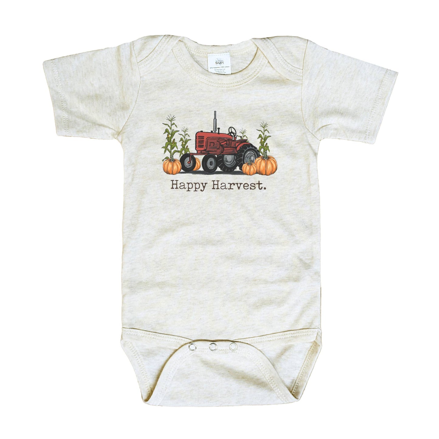 Happy Harvest Fall 2024 Country Tractor Farm Baby Body Suit