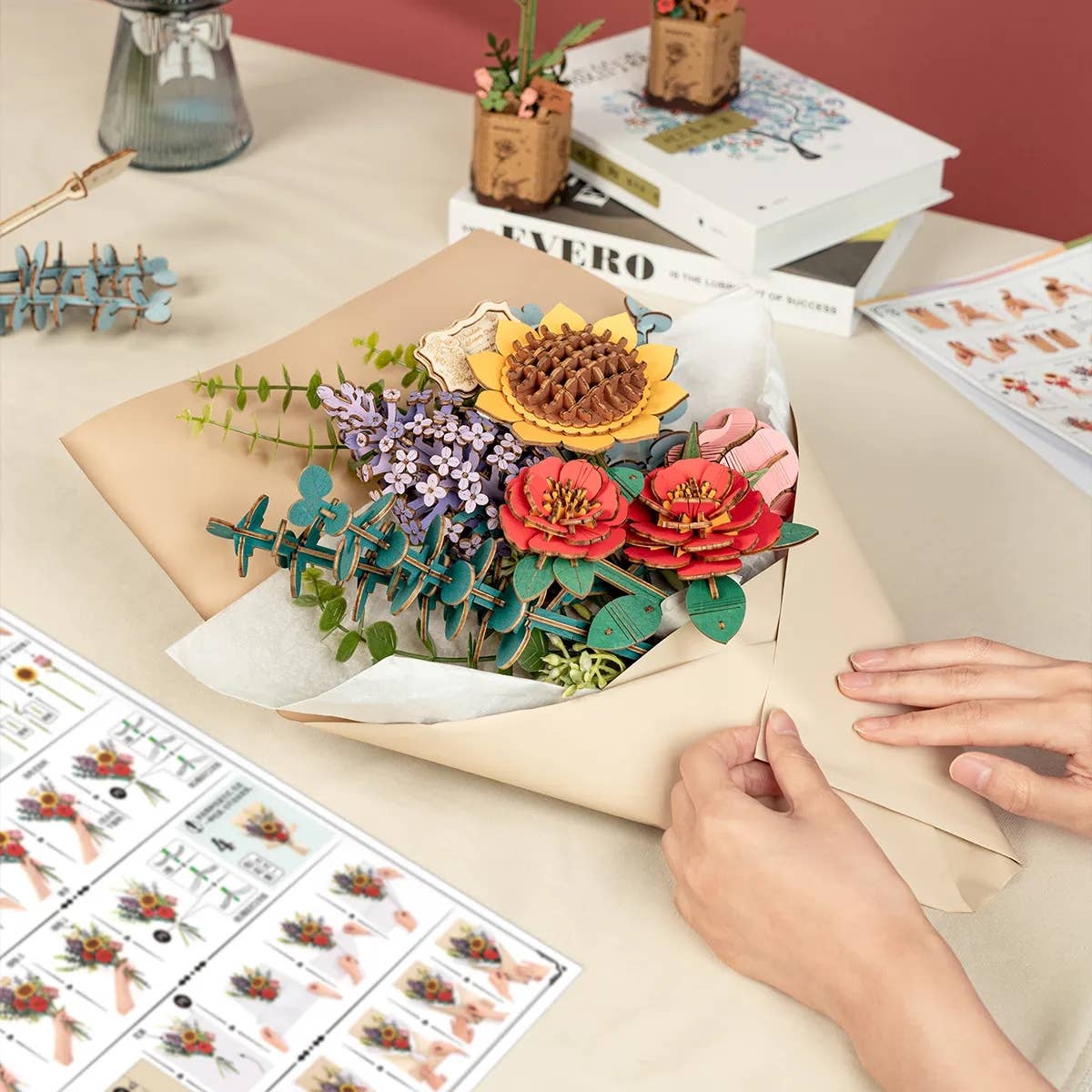 Bouquet 3D Wooden Flower Puzzle