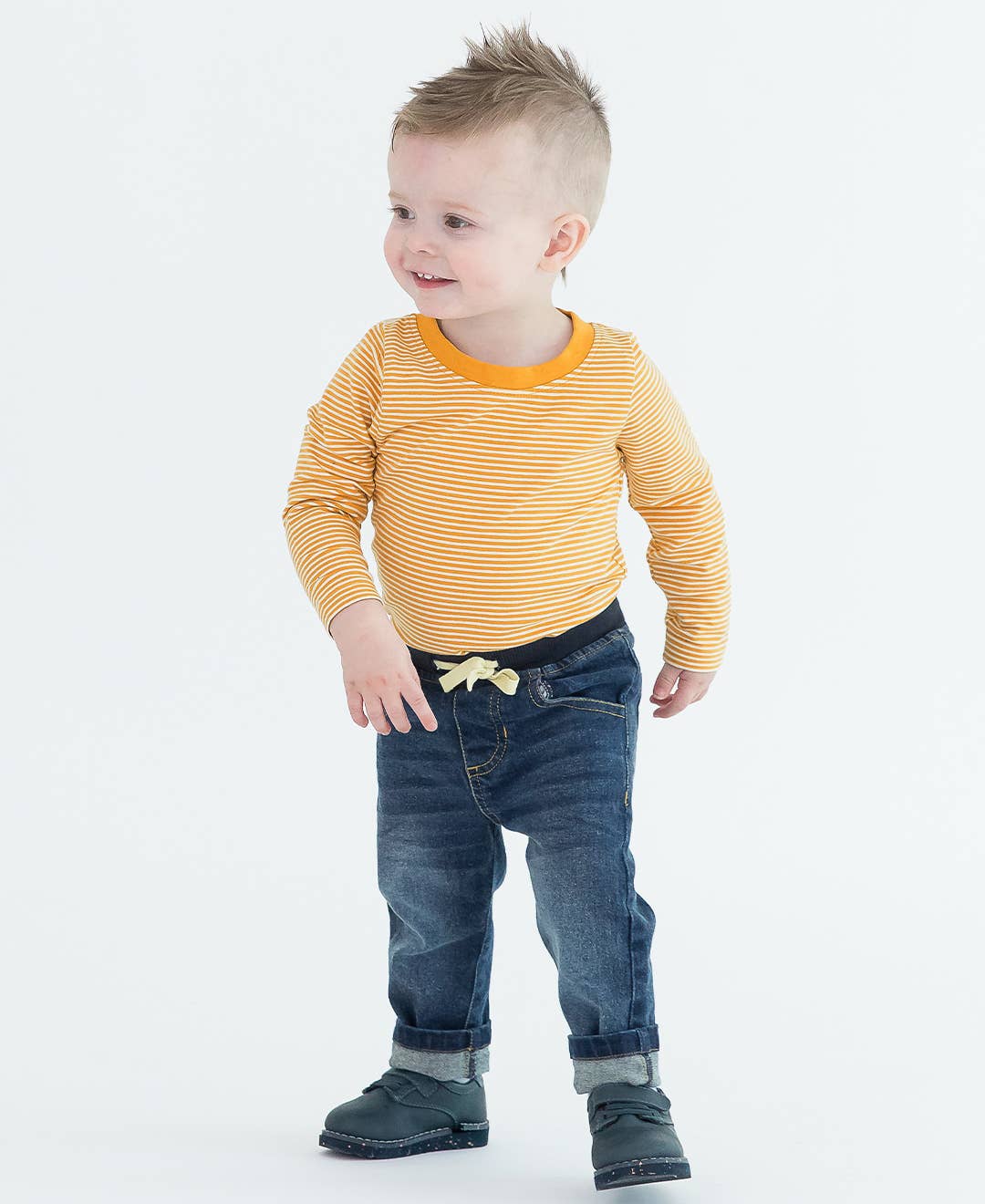 Medium Wash Pull-on Jeans