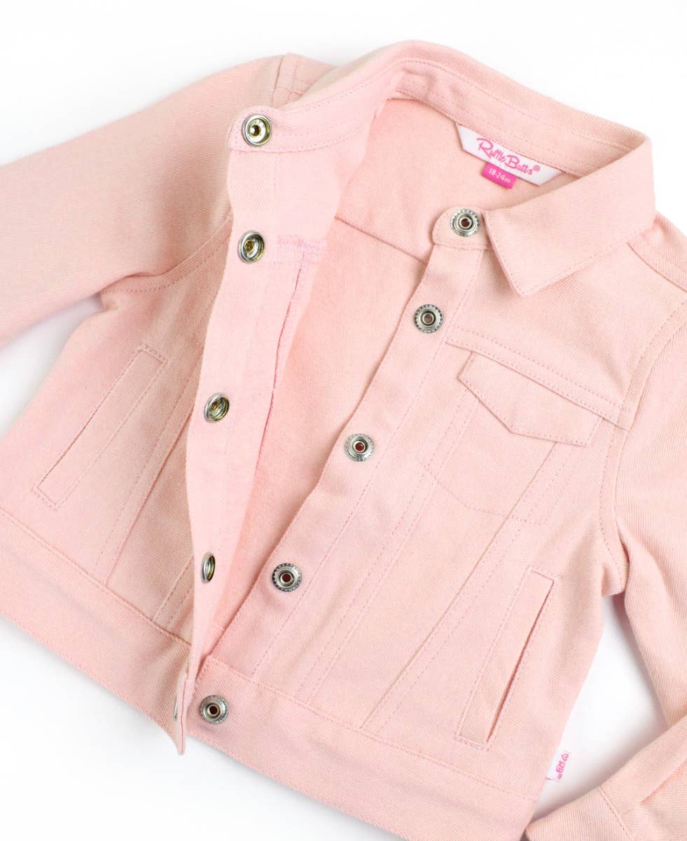 Pink Stretch Denim Jacket