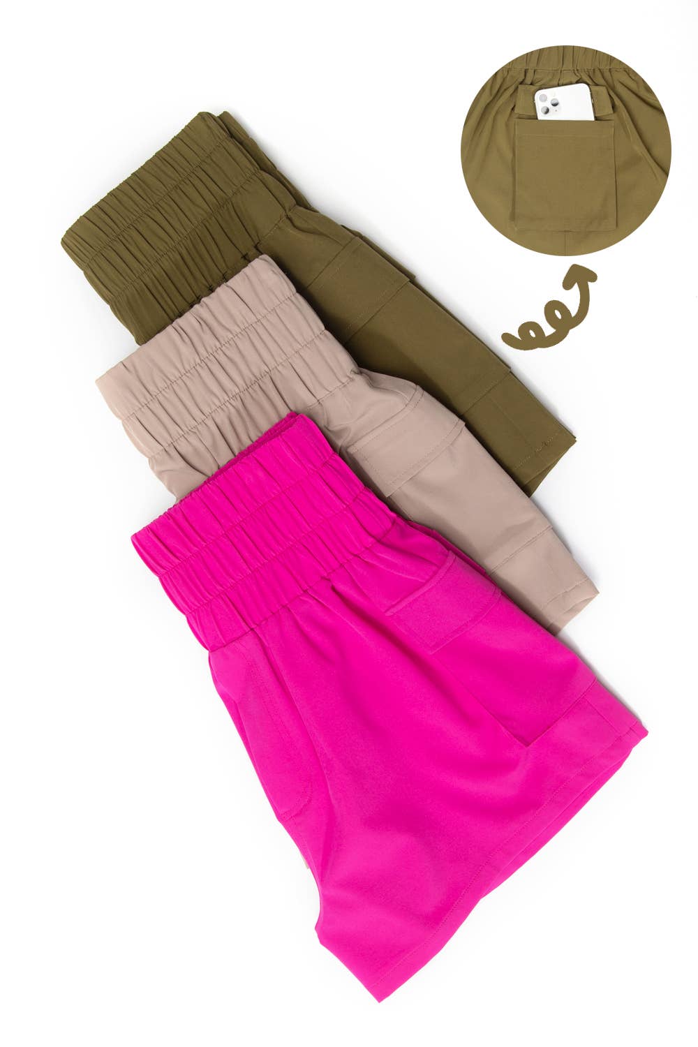 Hi-Waisted Active Shorts