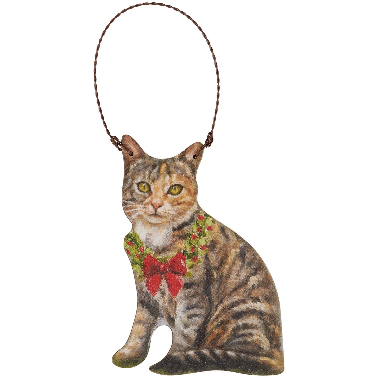 Tabby Cat Scarf Ornament