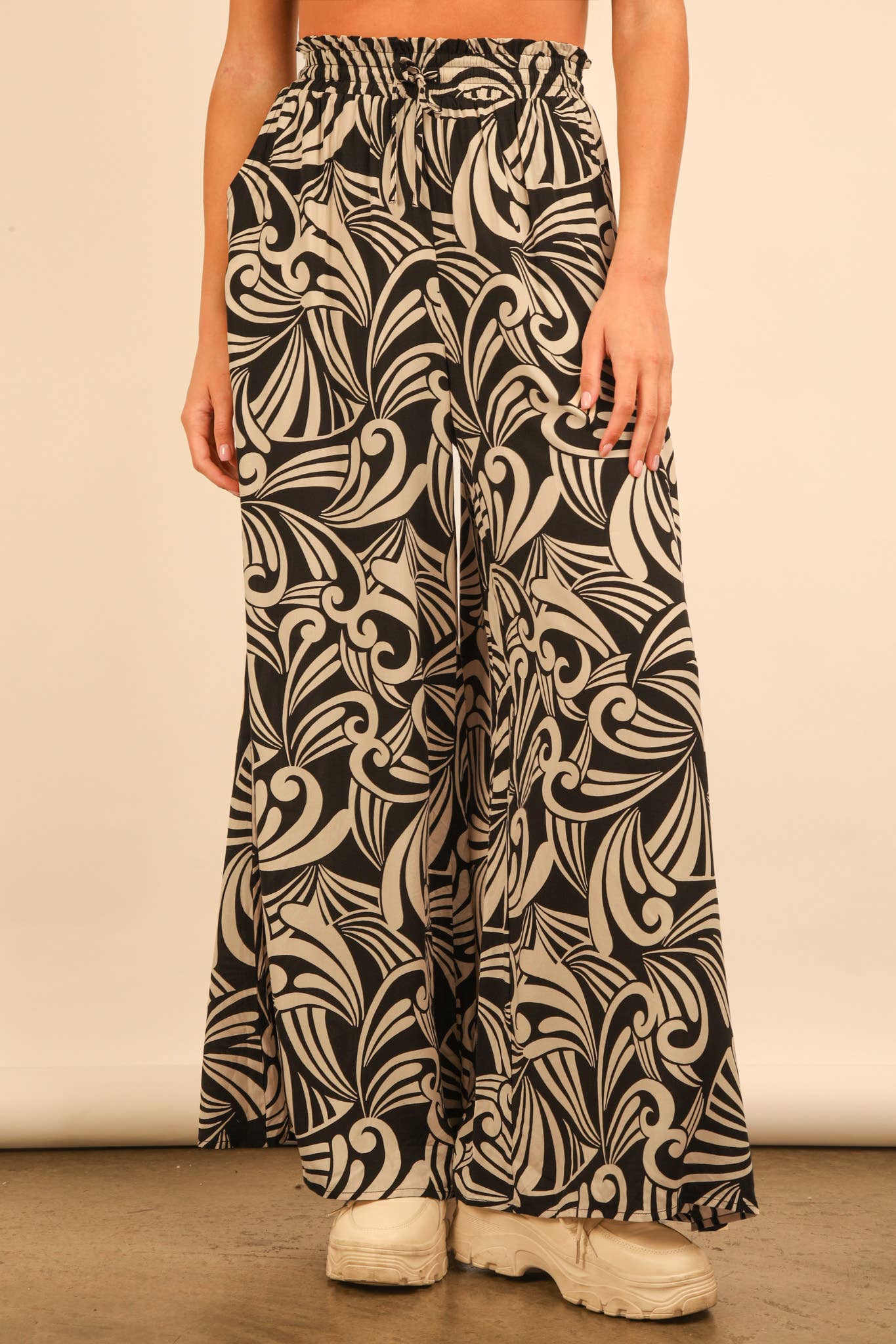 PL Printed Wide Leg Pants