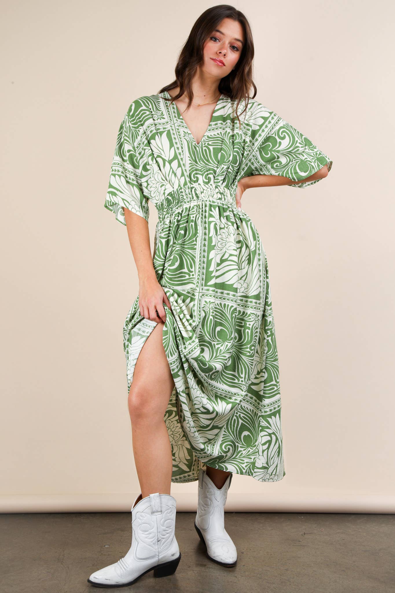 PL Bell Sleeve Woven Mini Dress