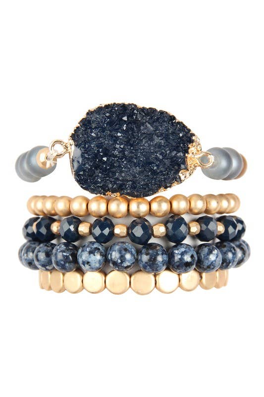 Druzy Stack Bracelet Set