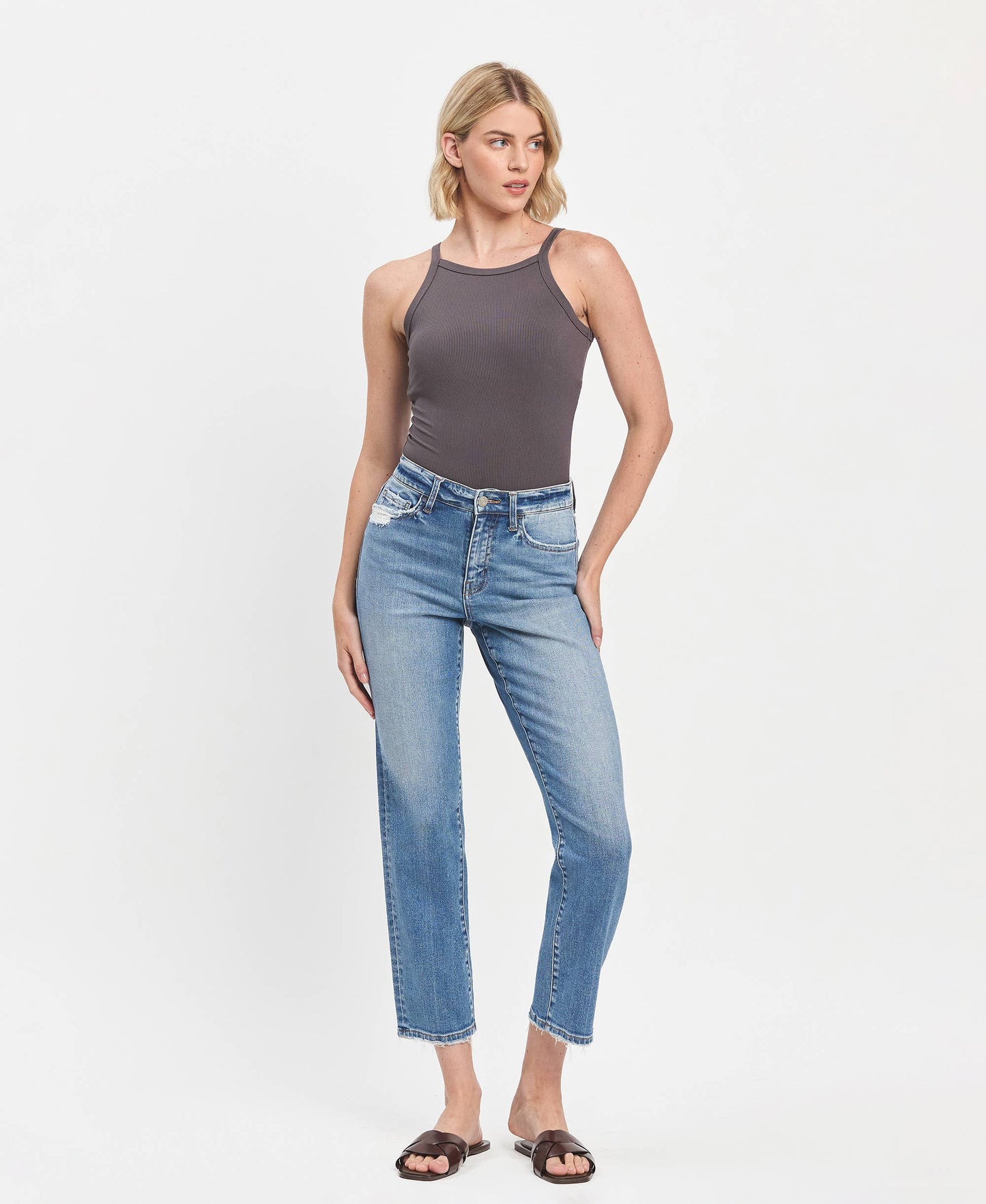 Lauren HIGH RISE TAPERED STRAIGHT JEANS