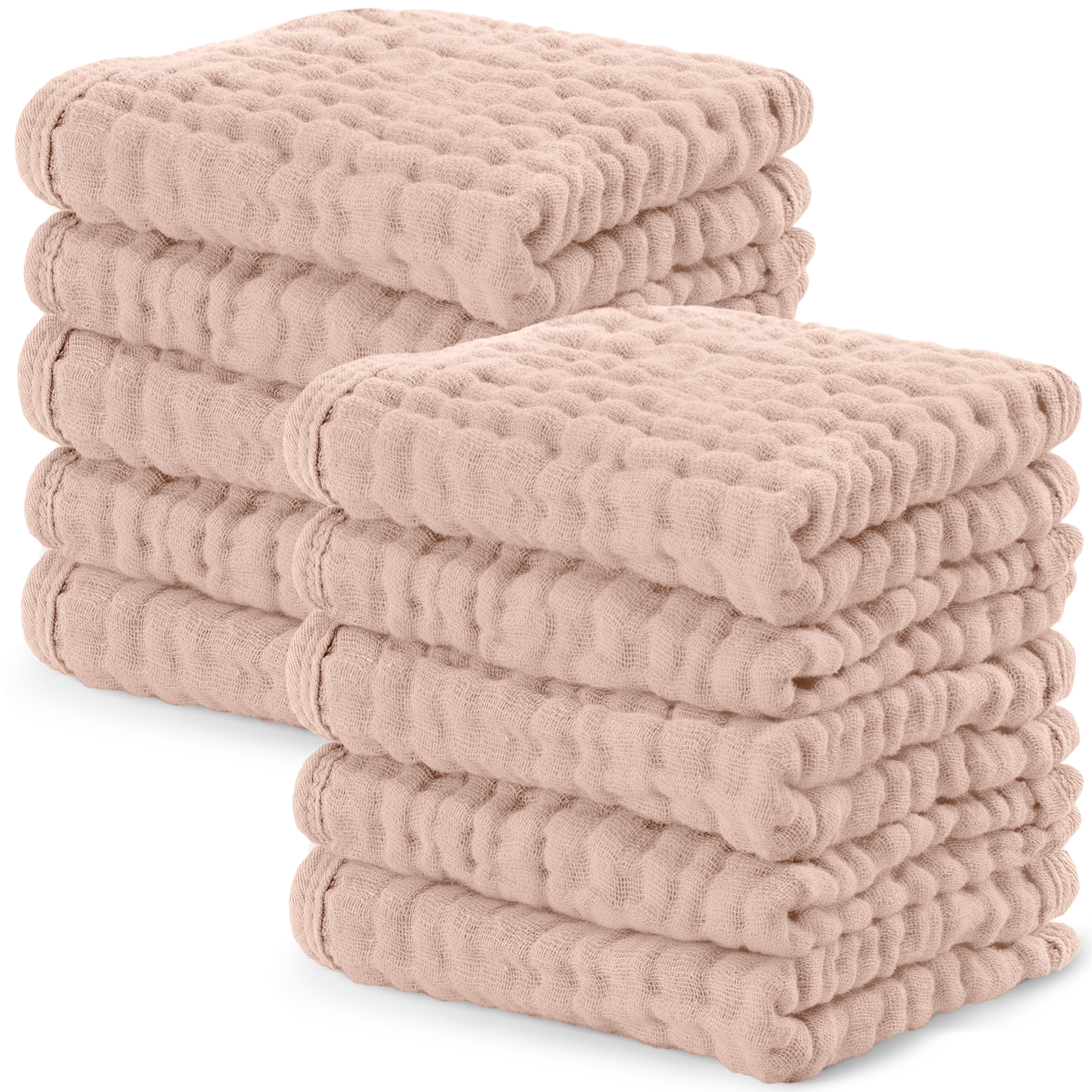 Baby Washcloths 100% Muslin Cotton by Comfy Cubs