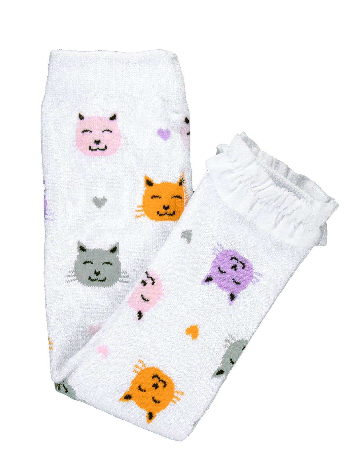Purr-fect Pals Kitty Cat Patterned Footless Ruffle Tights