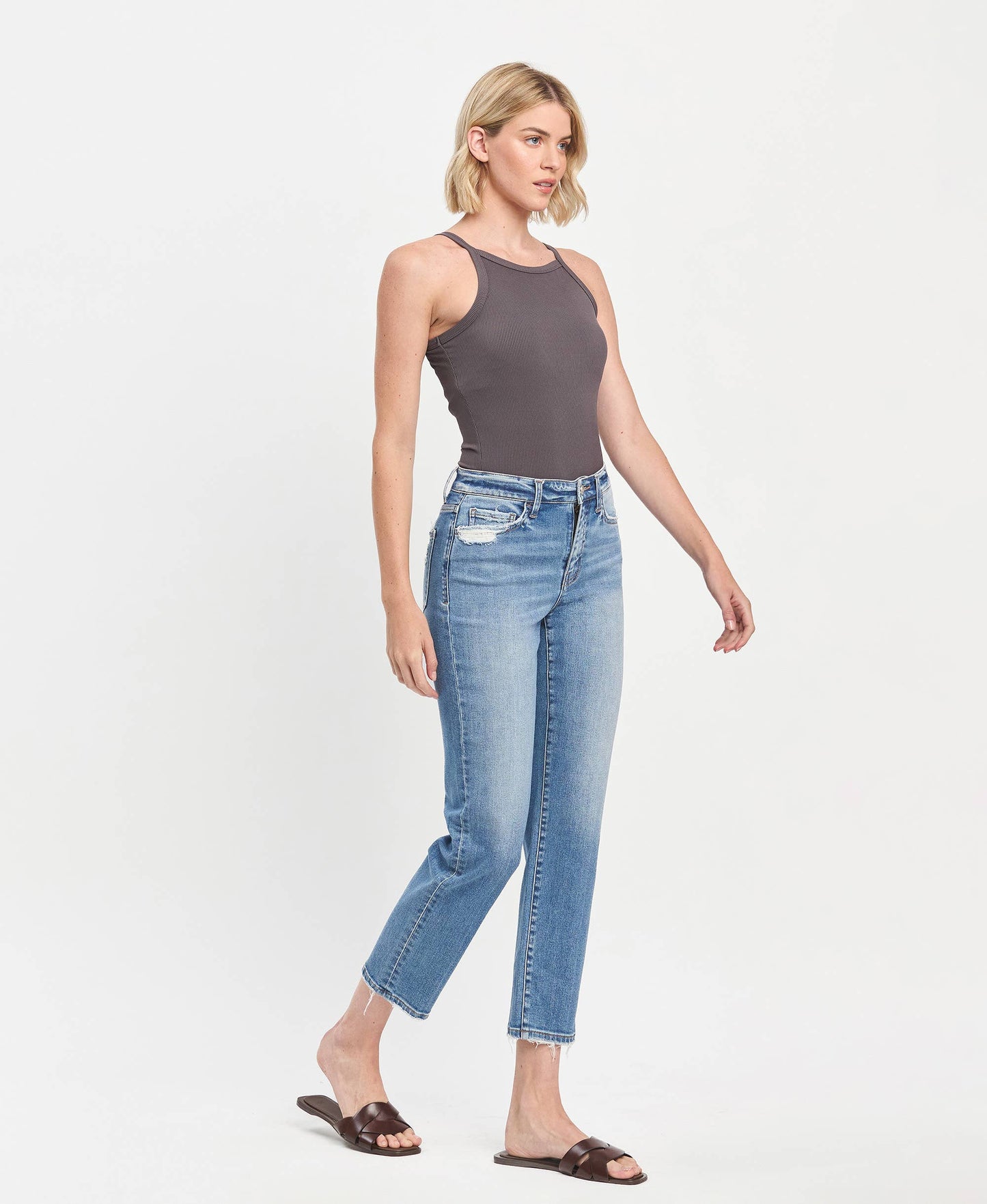 Lauren HIGH RISE TAPERED STRAIGHT JEANS