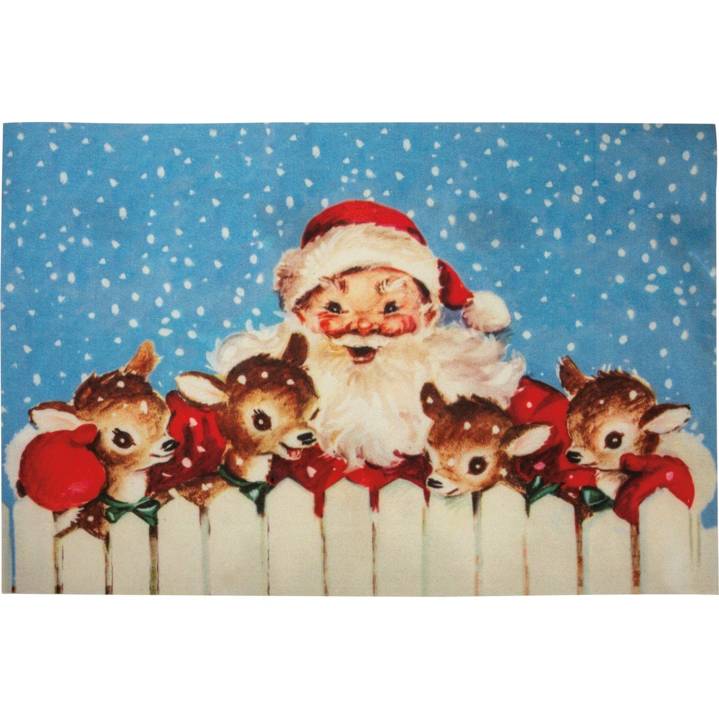 Santa And Reindeer Rug