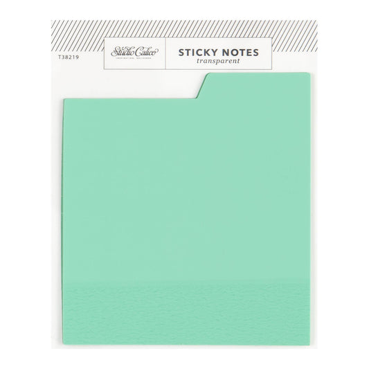 Aqua - Tabbed Transparent Sticky Notes